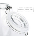 960ml 32oz wide mouth square Glass Clip Top Mason jars glass jar with hinged Sealed Airtight lid